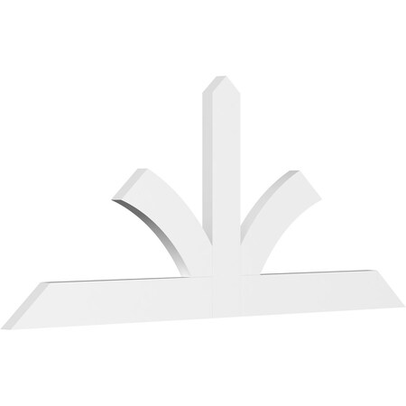Ekena Millwork Richland Architectural Grade PVC Gable Bracket, 84"W x 35"H x 2"D x 6"F, 10/12 Pitch GBP084X35X0206RIC00